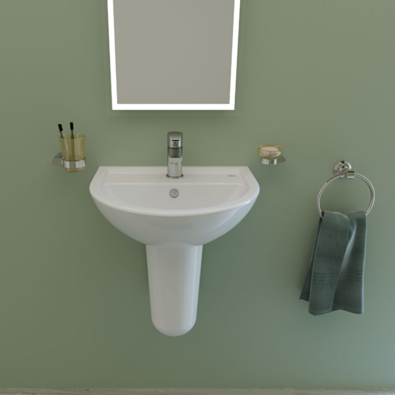 Wash Basin 45 cm with Half pedestal
