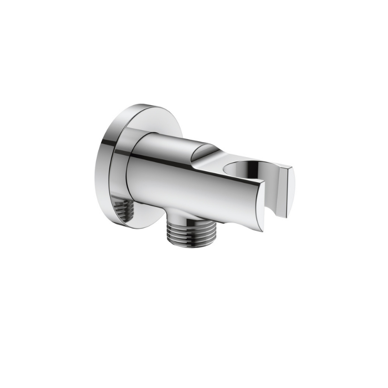 Cylindrical shower holder with 1/2" connector