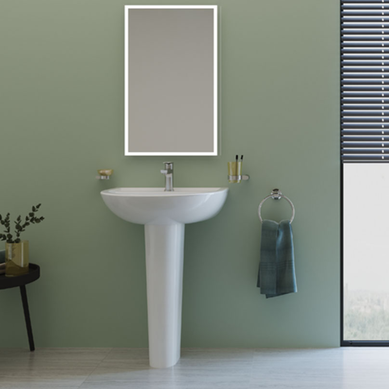 Rosetta Wash Basin 55 cm with Pedestal